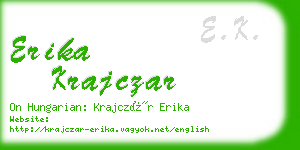 erika krajczar business card